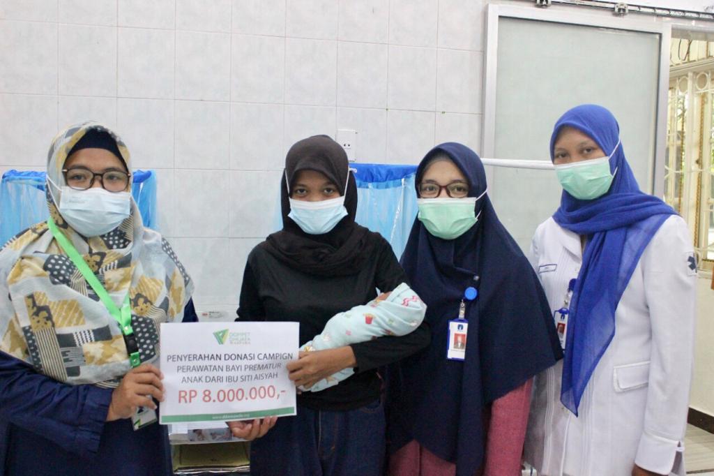 DD Waspada Salurkan Bantuan Untuk Fatih, Bayi Prematur Berjuang Hidup