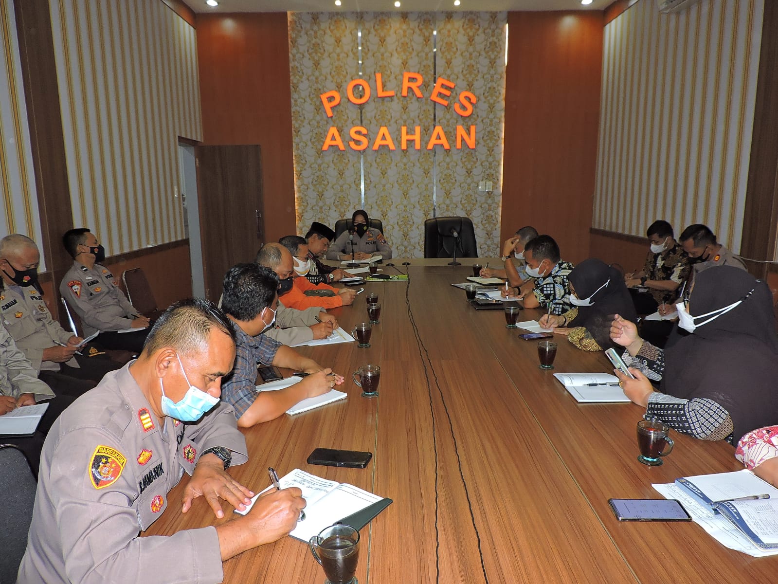 Waka Polres Asahan Pimpin Rapat Koordinasi Kesiapan Vaksinasi  Anak