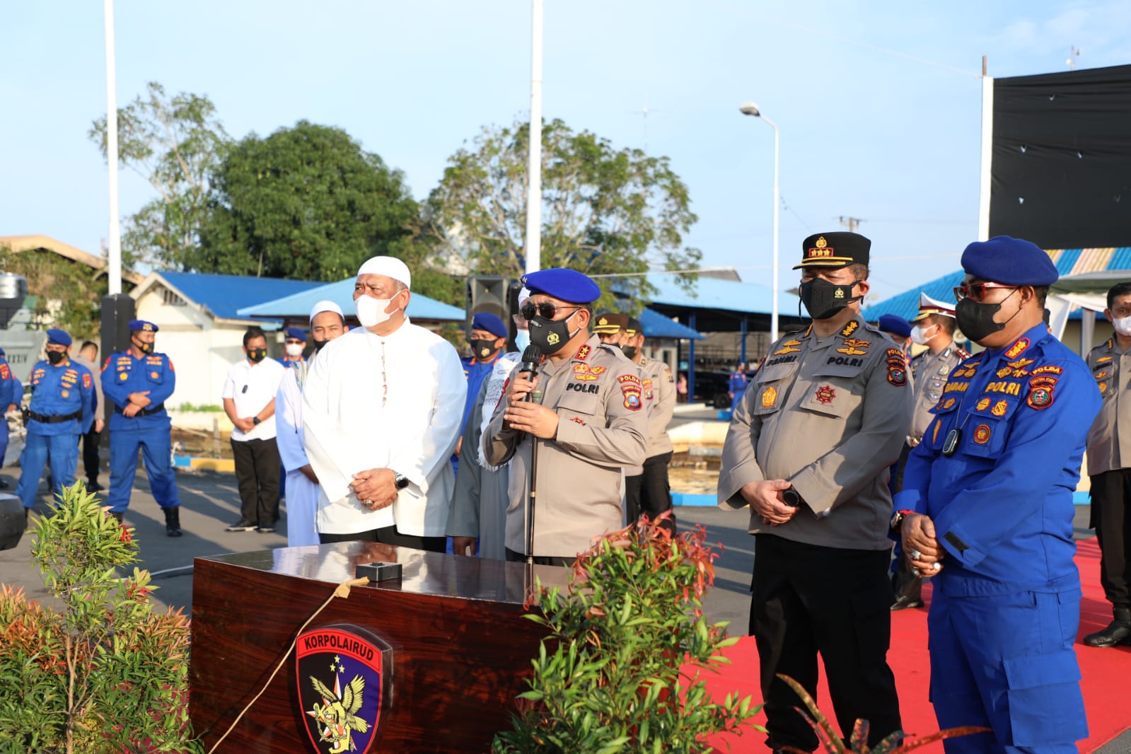 Kapolda Sumut Memimpin Peresmian Pengoperasian Kapal Patroli Cepat Polairud di Kawasan Danau Toba