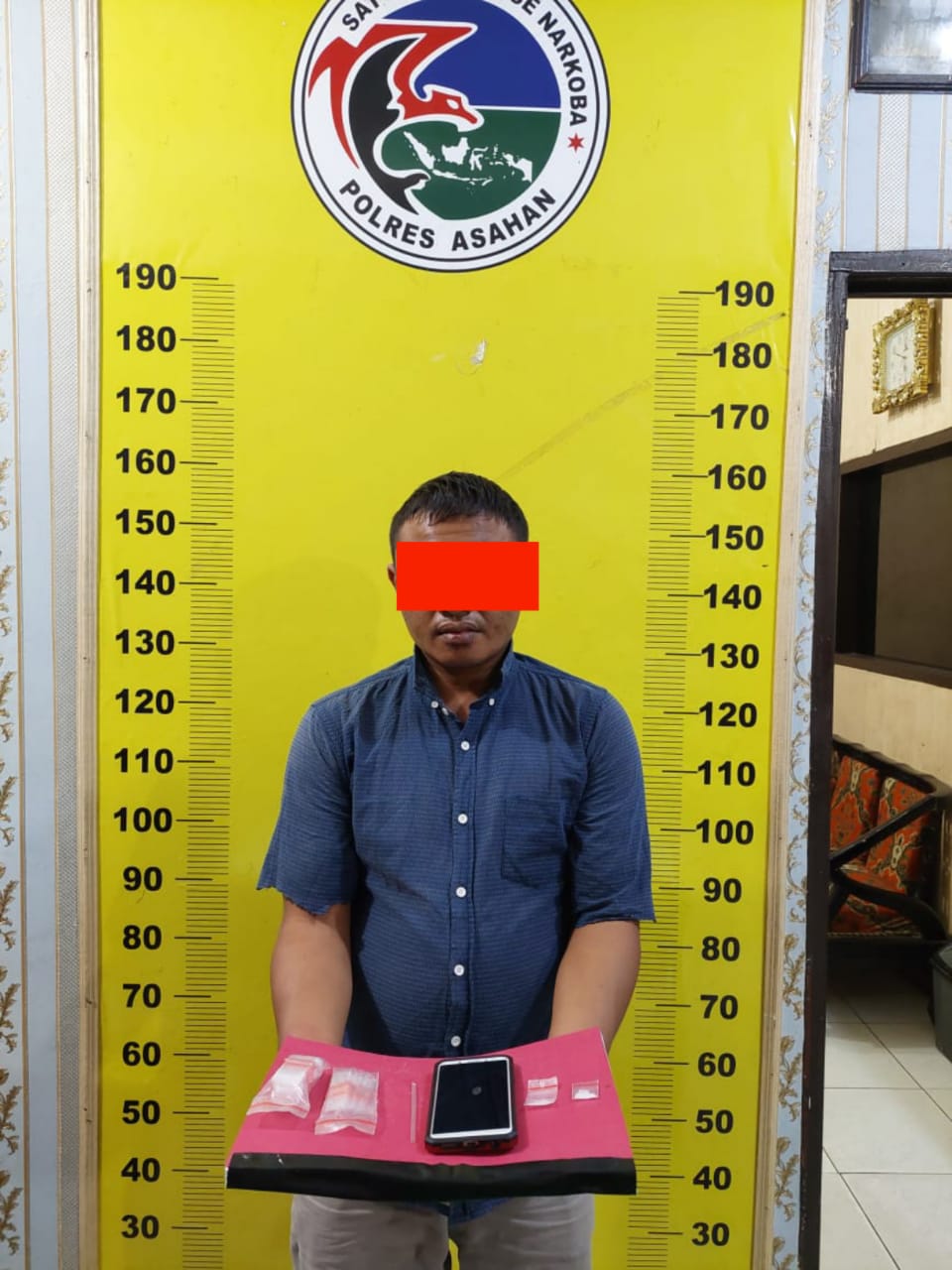 Satres Narkoba Polres Asahan Amankan Seorang Pria Pengedar Sabu di Jalan Budi Utomo