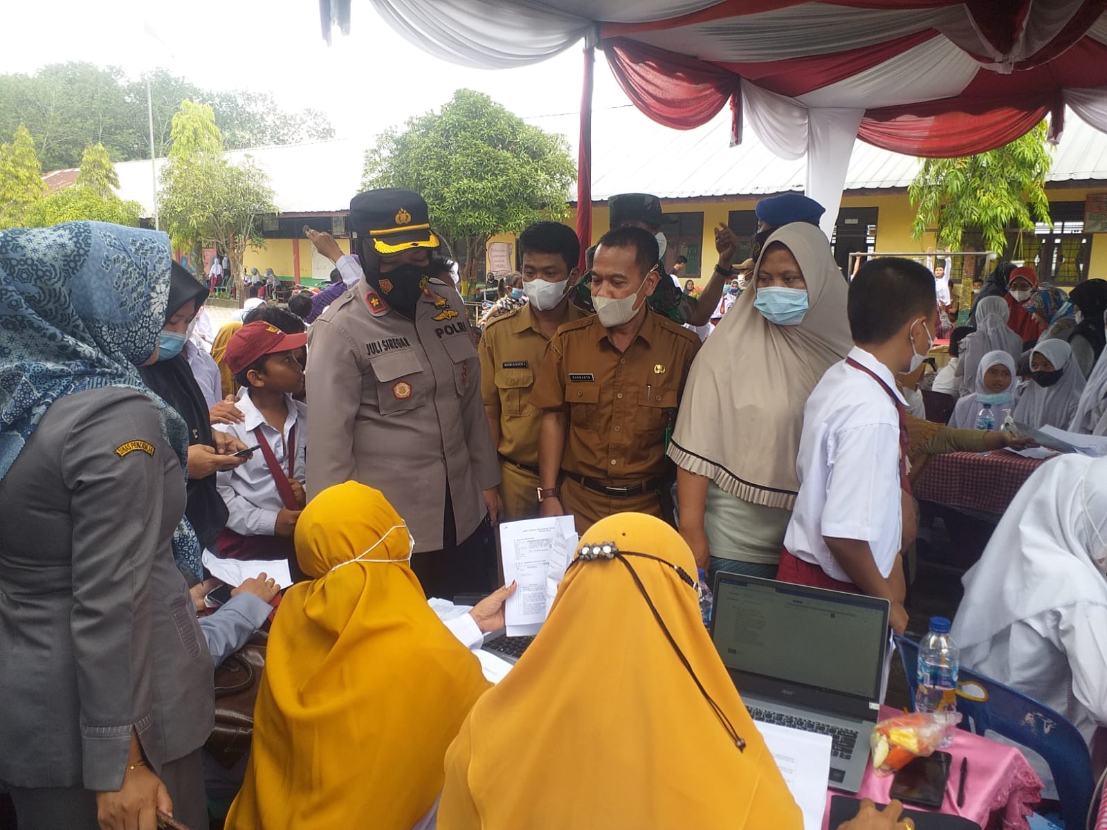 Mewakili Kapolres, Waka Polres Asahan Ikuti Zoom Meeting  Pelaksanaan Vaksinasi Covid-19 Serentak oleh Kapolri
