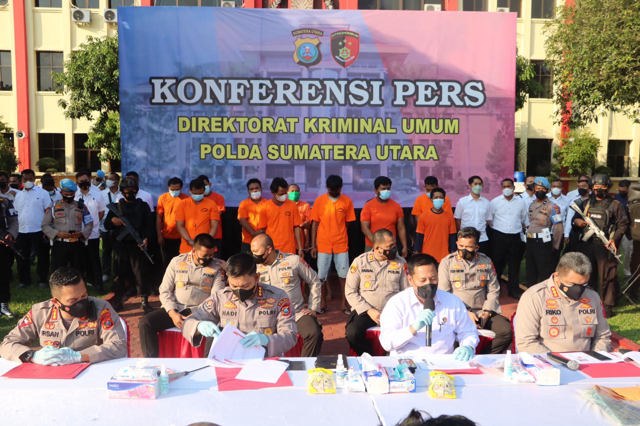 Tim Gabungan Polda Sumut Ringkus 63 Pelaku Curat, Curas dan Curanmor (3C), 5 Diantaranya Ditembak