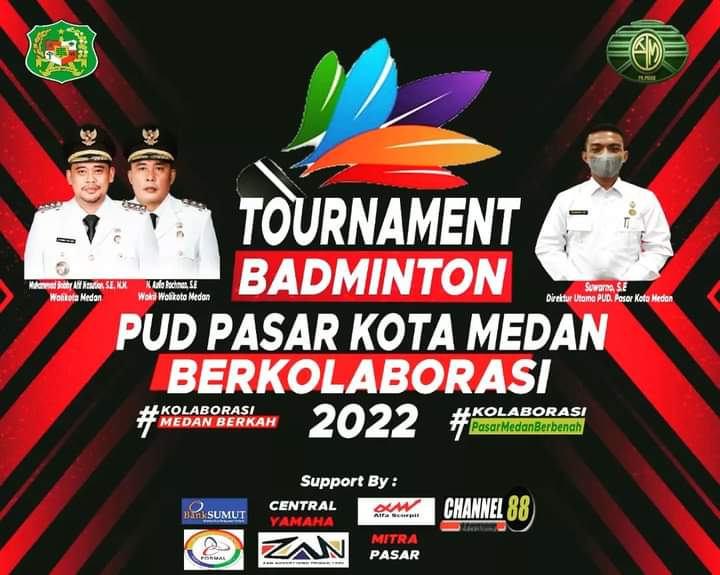 Turnamen Badminton PUD Pasar Medan Berkolaborasi, 17 Tim Siap Adu Smash