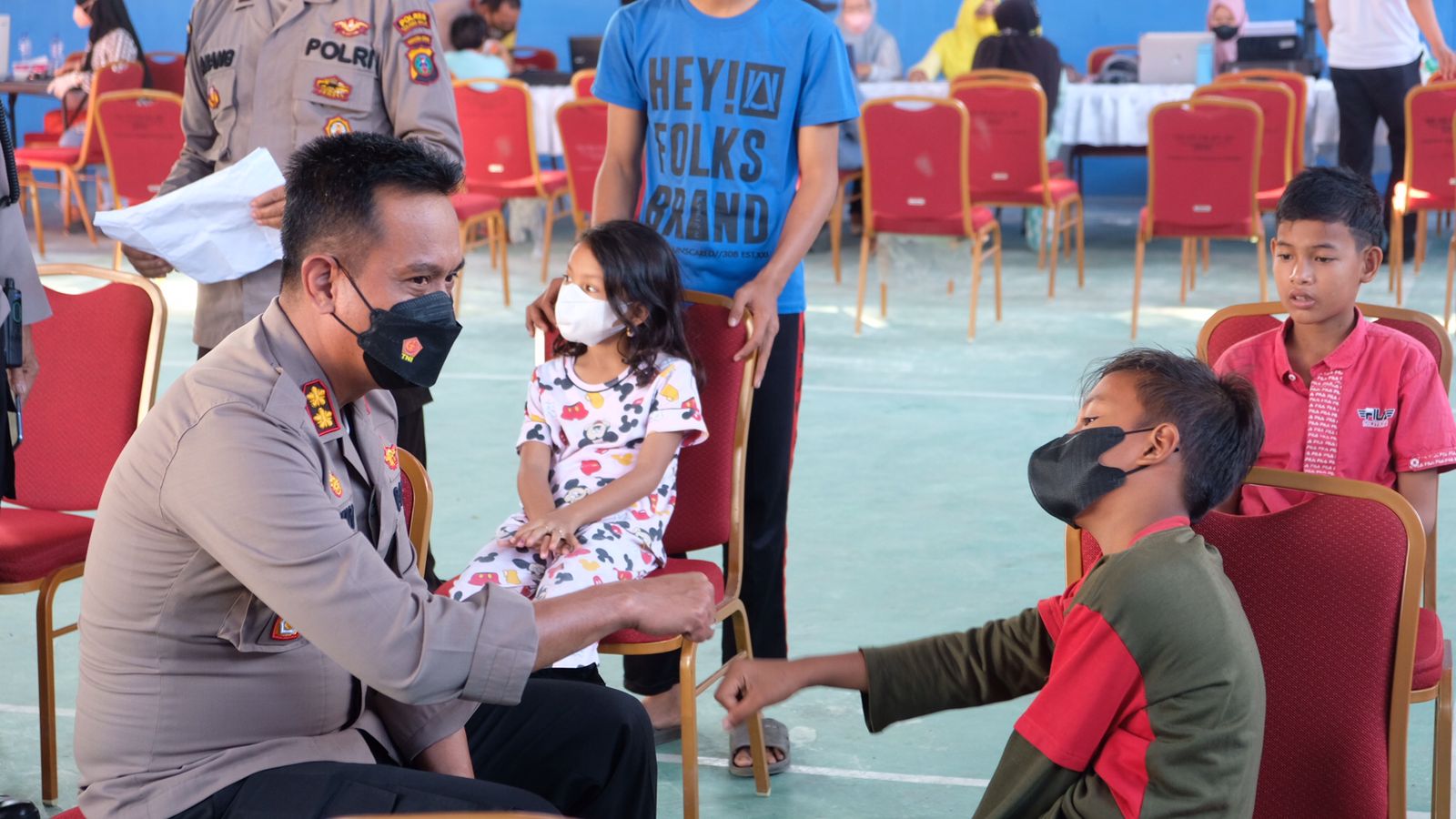 Dukung PTM Sekolah Dasar, Polres Tanjung Balai Gelar Vaksinasi Merdeka Usia 6-11 Tahun Berhadiah Lucky Draw