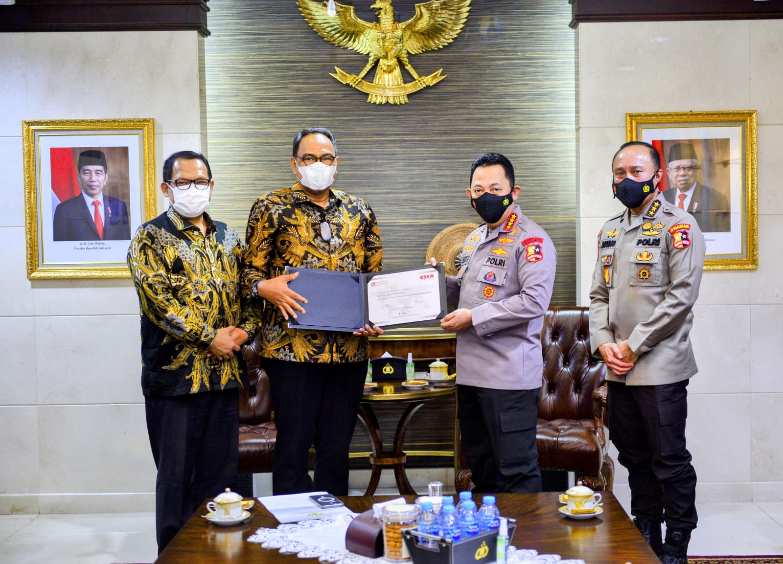 Terima Sertifikat CSFA Dari BPK, Kapolri Ingin Personel Polisi Miliki Kemampuan Auditor
