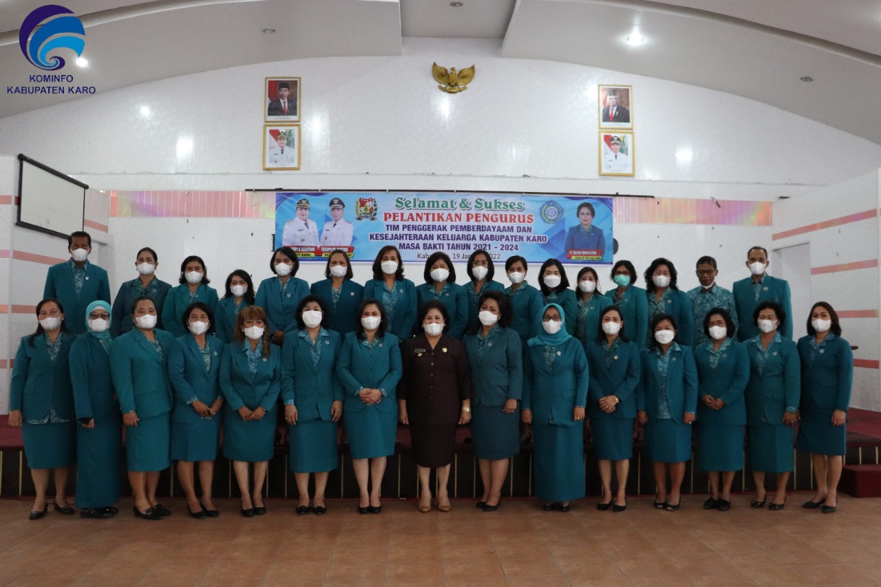 Pelantikan Pengurus TP. PKK Kabupaten Karo Masa Bakti 2021-2024