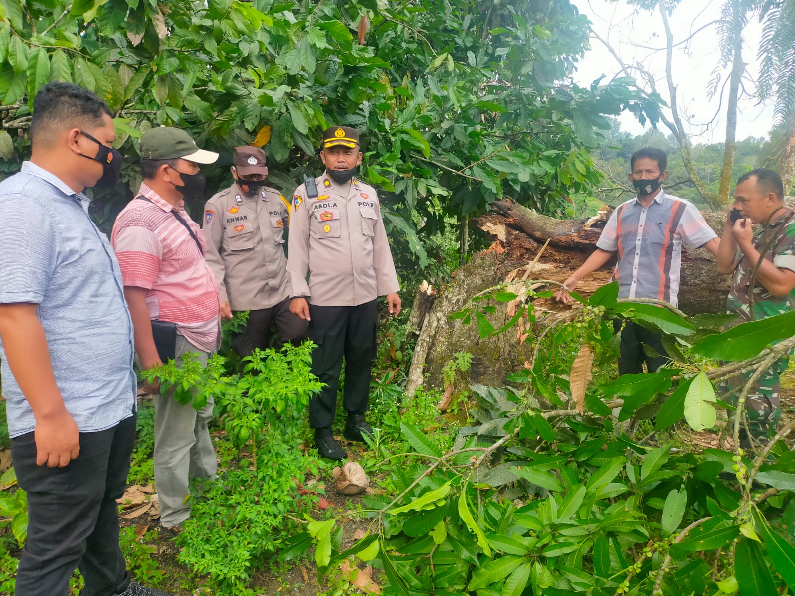 Tiang Listrik Tumbang' Kapolres Tapsel Turun Langsung Berikan PAM Gatur Ke Lokasi Di Pargarutan