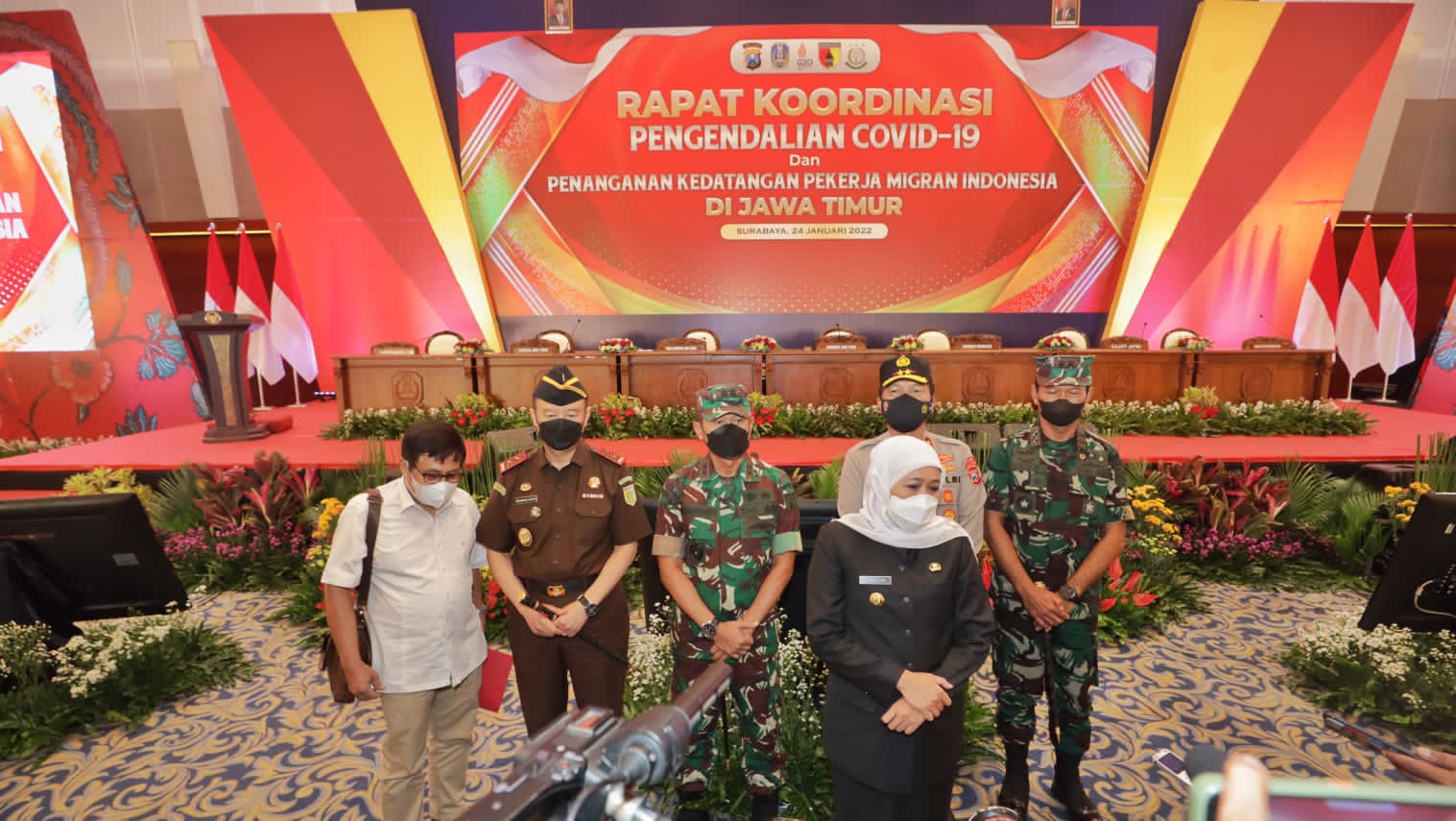 Forkopimda Jatim Gelar Rapat Koordinasi Pengendalian Covid-19 Kedatangan Pekerja Migran