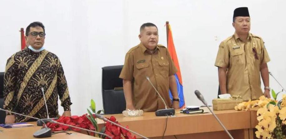 Sekdakab Labuhanbatu Ikuti Rapat Umum Pemegang Saham Luar Biasa Dari Bank Sumut Melalui Daring