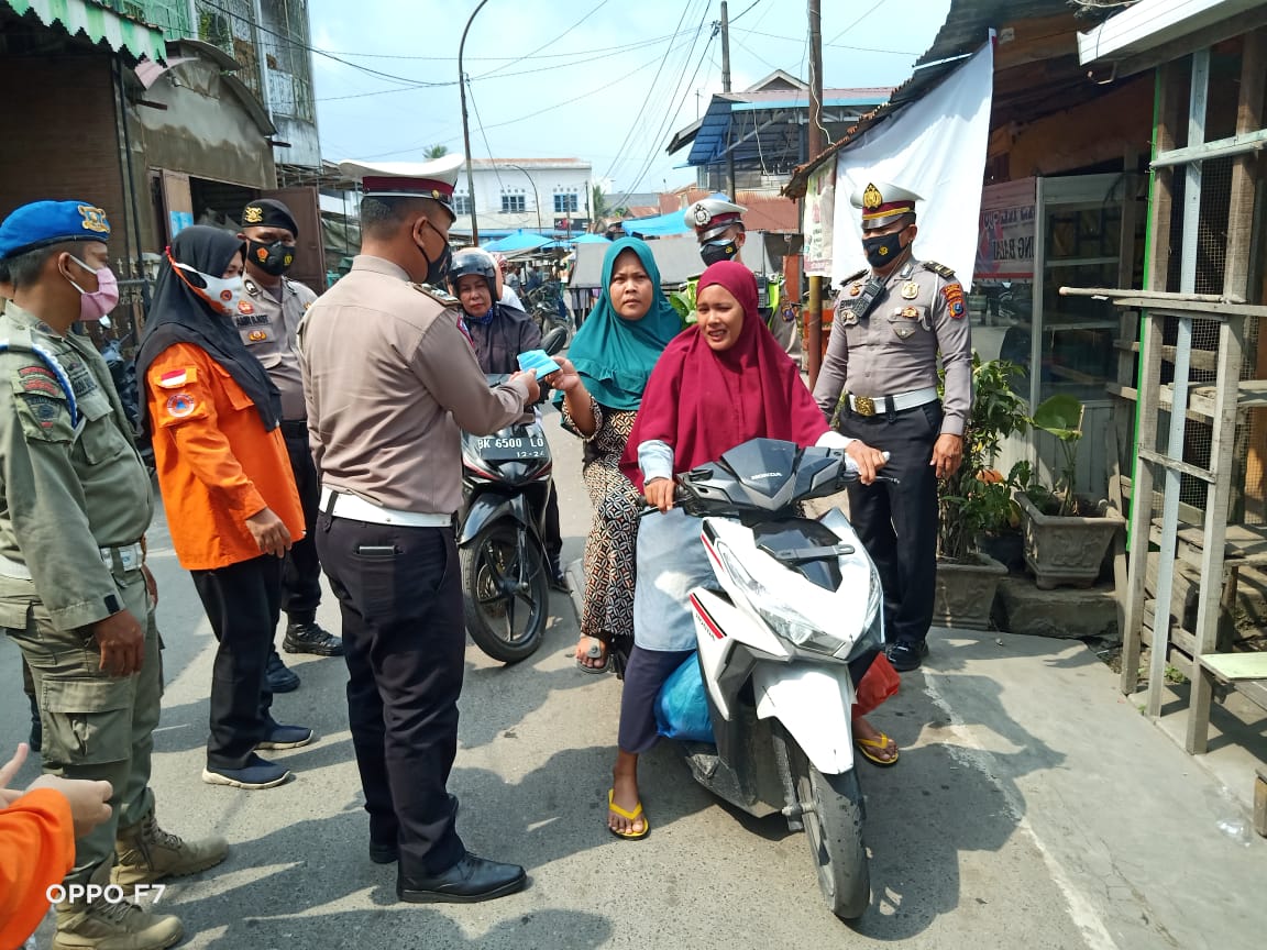 Polres Tanjung Balai bersama TNI dan Pemko Tanjung Balai Gelar Ops Yustisi Pendisiplinan Prokes Cegah Covid-19