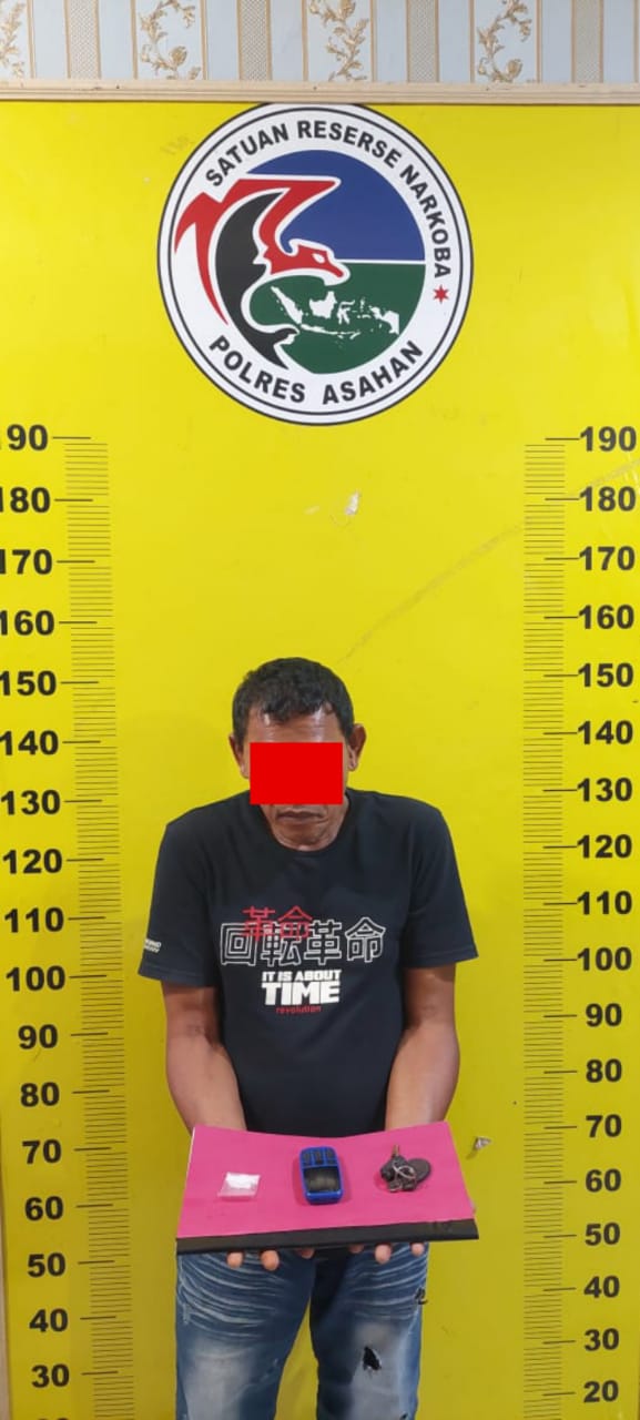 Sat Res Narkoba Polres Asahan Amankan Pengedar Sabu di Desa Simpang Tiga Lemang