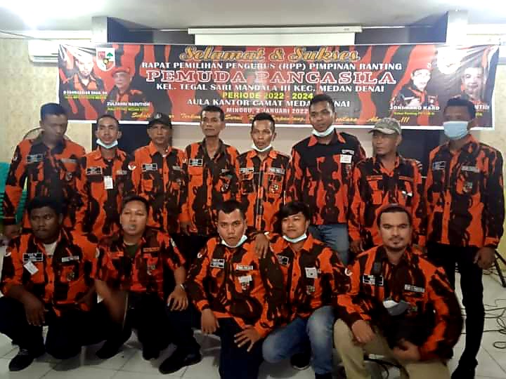 Joni Karo-karo Terpilih Kembali  Ketua Ranting Pemuda Pancasila Tegal Sari Mandala III