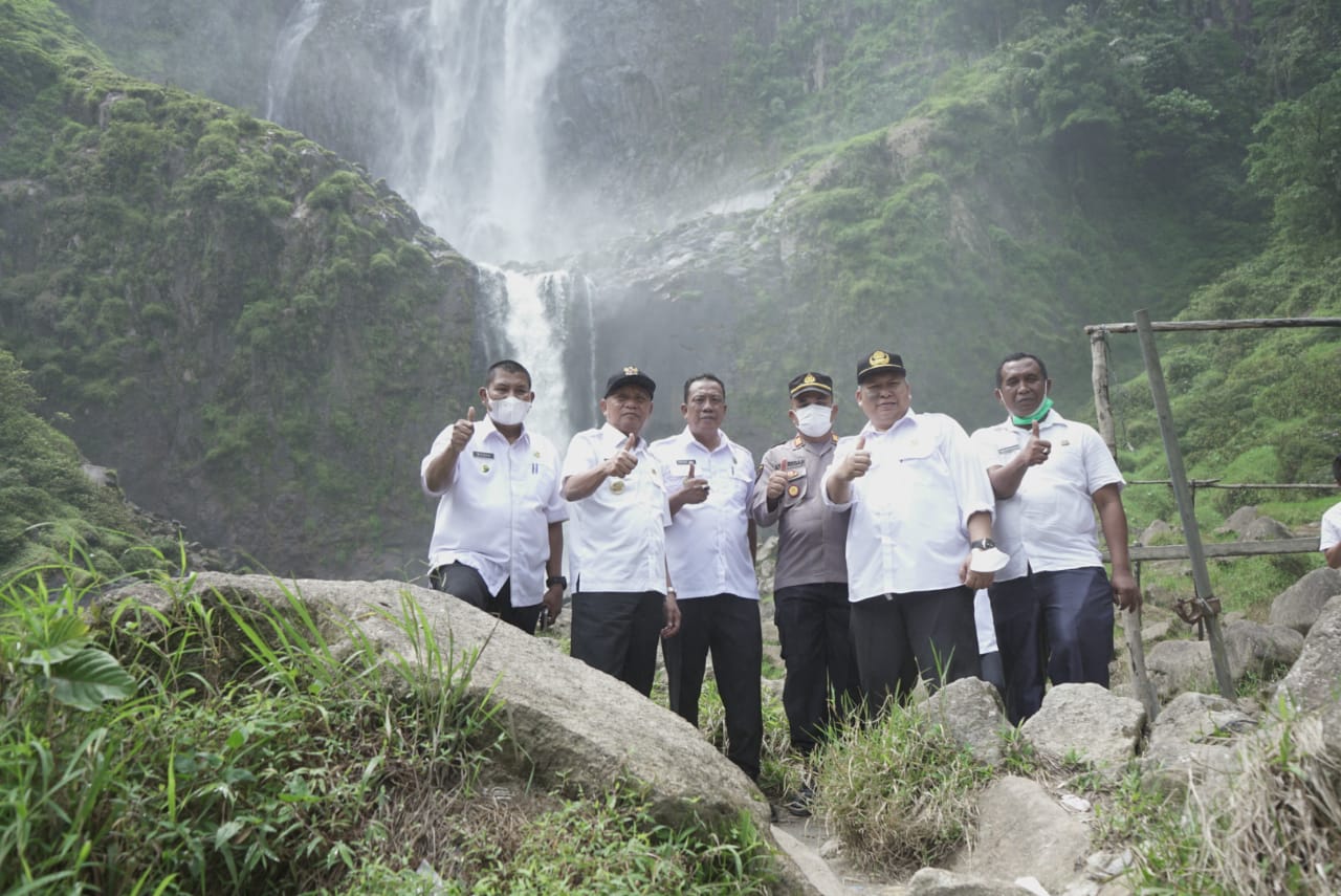Bupati dan Wabup Asahan Bersama OPD Tinjau Obyek Wisata Air Terjun Ponot