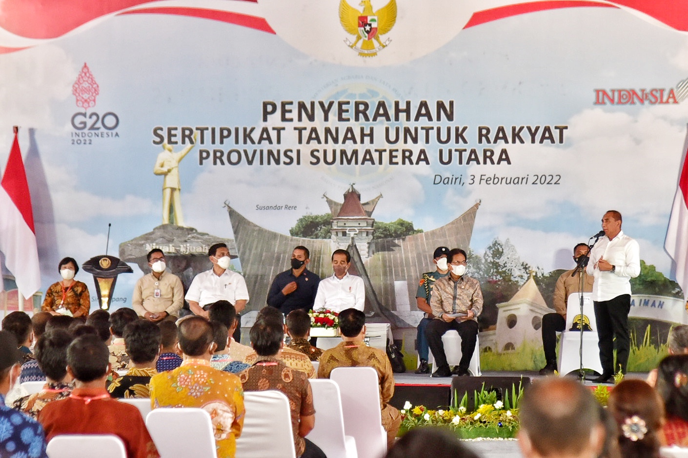 Presiden Jokowi Bagikan Sertipikat Tanah di Dairi, Gubernur Sumut Sebut Tiga Hal Penting Bagi Rakyat