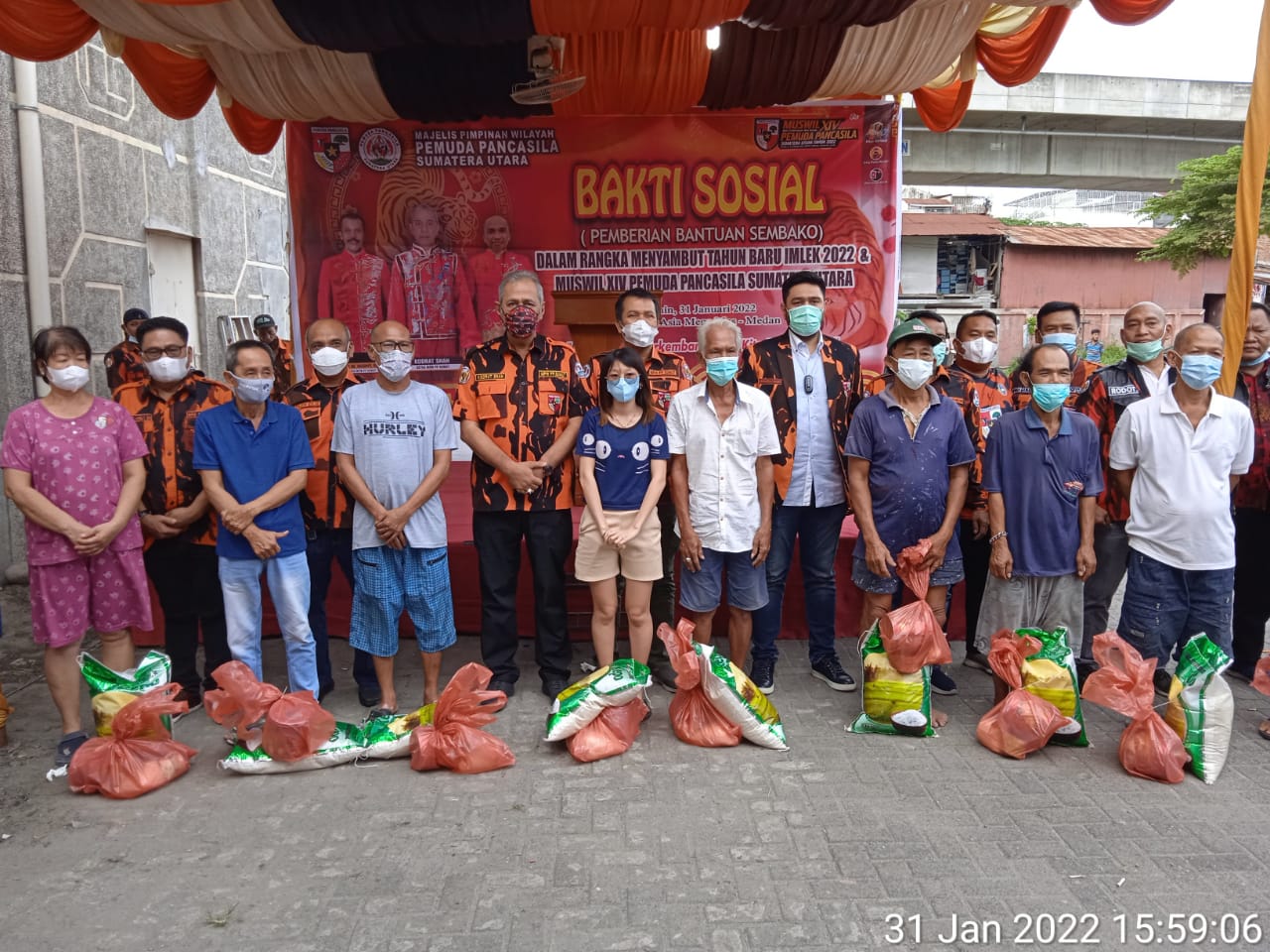 Jelang Muswil Ke XIV dan Imlek MPW Pemuda Pancasila Sumut Bakti Social