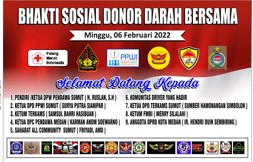 PENDAWA BERKOLABORASI GELAR BHAKTI SOSIAL DONOR DARAH