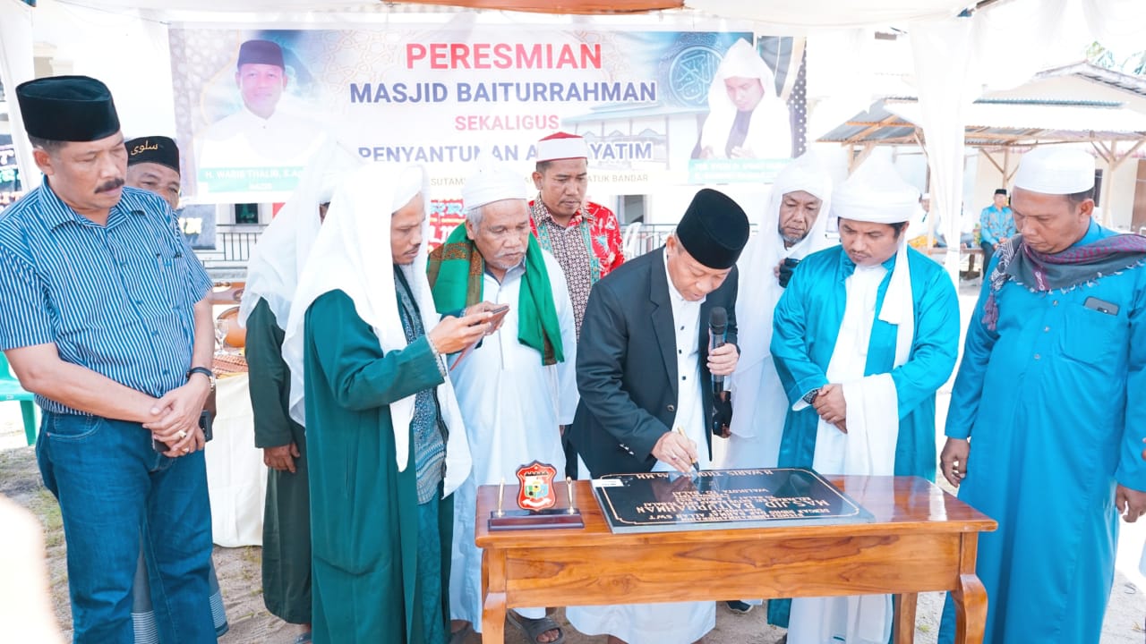 Plt Wali Kota Tanjungbalai Resmikan Masjid Baiturrahman Kelurahan Pahang