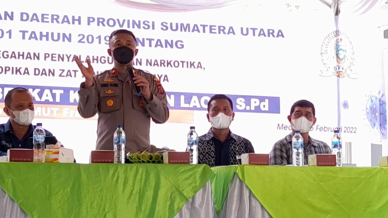 Hadiri Sosialisasi Narkotika, Kapolsek Medan Baru : Perlunya Peran Masyarakat
