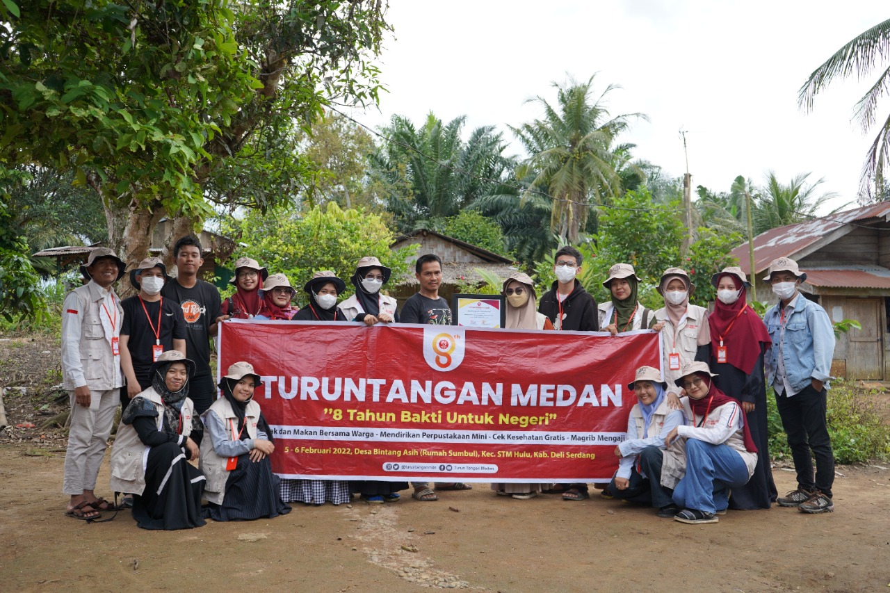 8 Tahun Bakti Untuk Negeri, Bentuk Pengabdian Turun Tangan Medan berbagi dengan Masyarakat Dusun 1 Desa Bintang Asih Rumah Sumbul