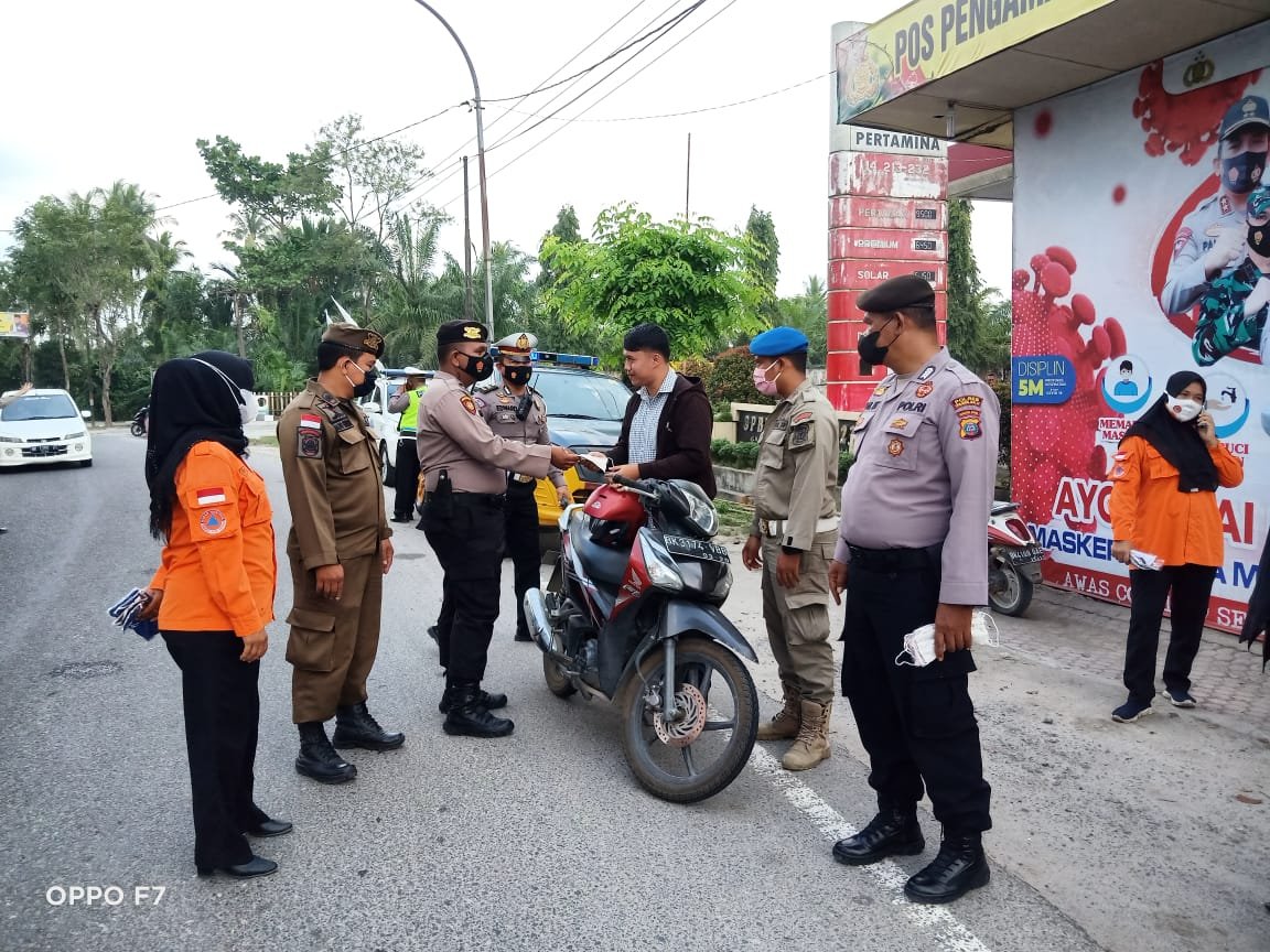 Personil Polres Tanjung Balai bersama TNI dan  Pemko Tanjung Balai Gelar Ops Yustisi