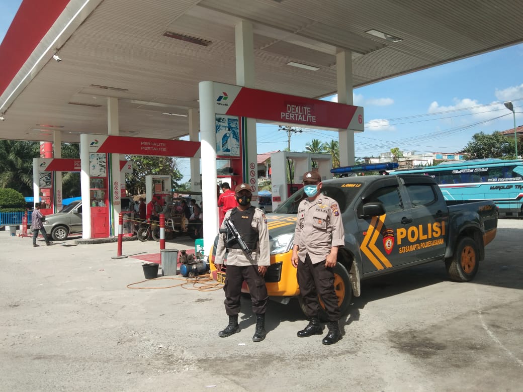 Antisipasi Pelaku Kejahatan 3C, Personel Polsek Air Joman Polres Asahan Tingkatkan Patroli di Objek Vital