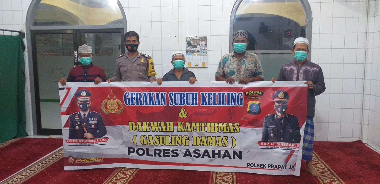Gasuling Damas, Personel Polsek Prapat Janji Polres Asahan Sampaikan Pesan Kamtibmas Kepada Jamaah Mesjid AL Palah