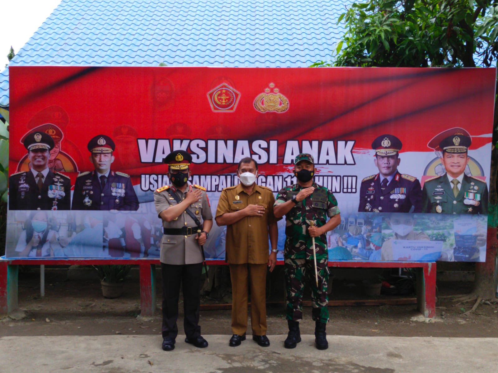 Mendampingi Kapoldasu dan Pangdam I BB, Kapolresta DS Ikuti Zoom Meeting dengan Kapolri, pada gelaran Vaksinasi Serentak