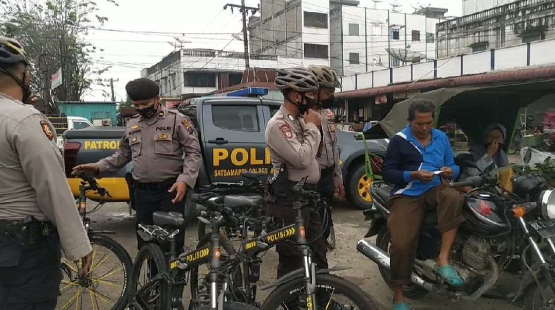 Tingkatkan Pelayanan Menjaga Keamanan & Kertetiban, Personel Sat Samapta Polres Asahan Patroli Bersepeda