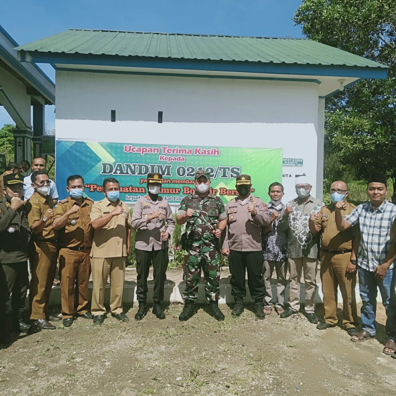 Lounching Serbuan Karya Bakti Kodim 0212/TS, Bangun 50 Sumur Bor Air Bersih