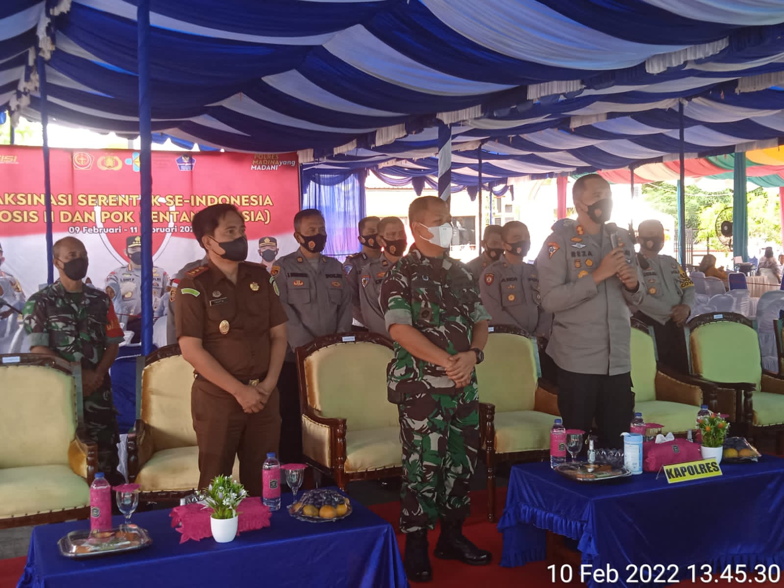 Dandim0212/TS Hadiri Vidcom Kapolri Bersama Kapolres Madina Di MapolresÂ 