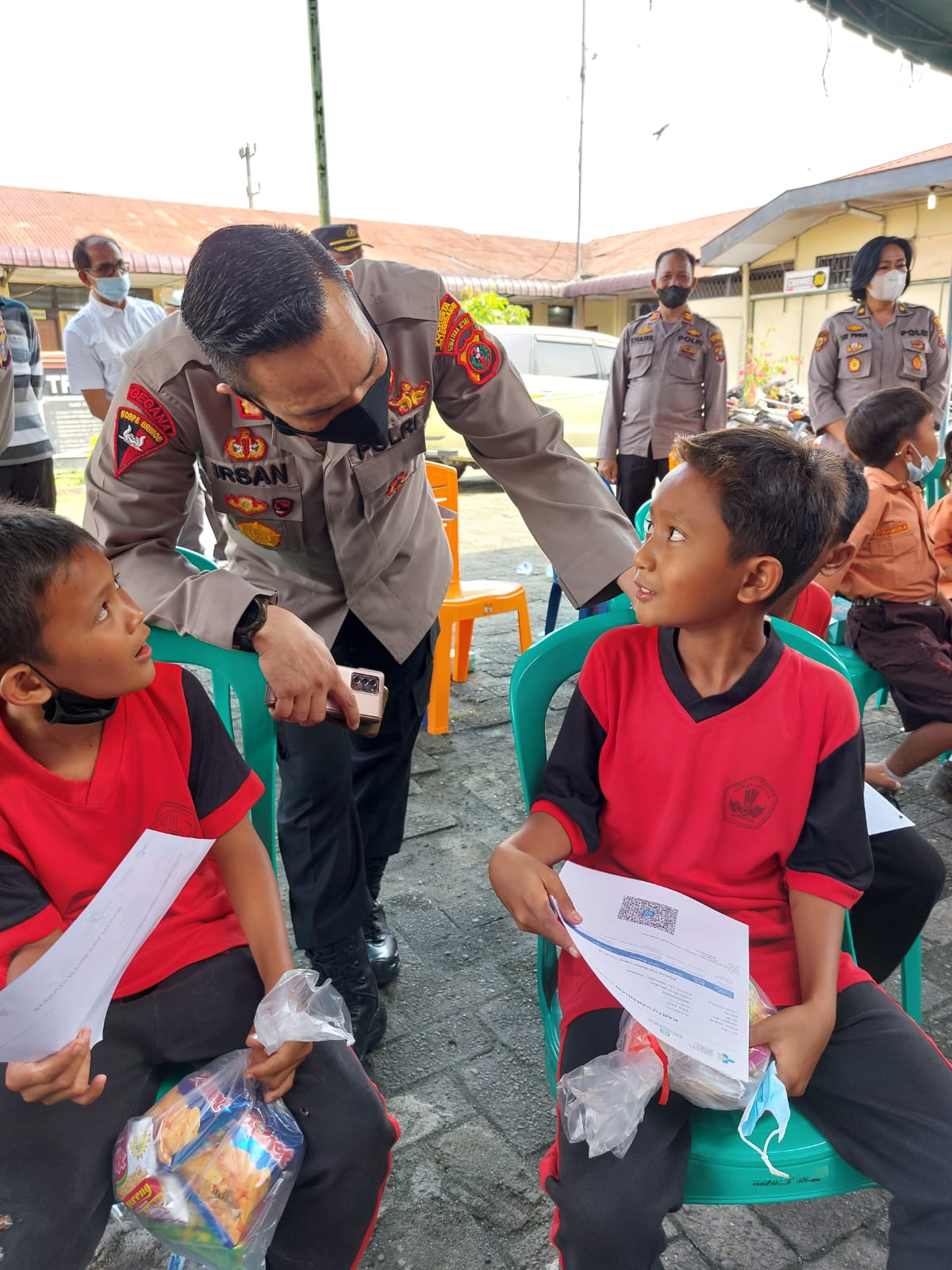 Kapolresta Deli Serdang Tinjau Gerai Vaksin Di Polsek Tanjung Morawa