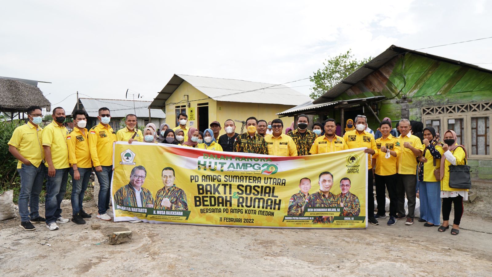 HUT ke-20 Tahun, Pengurus AMPG Sumut Bersama PD AMPG Medan gelar Baksos dan Bedah Rumah di Kampung Nelayan