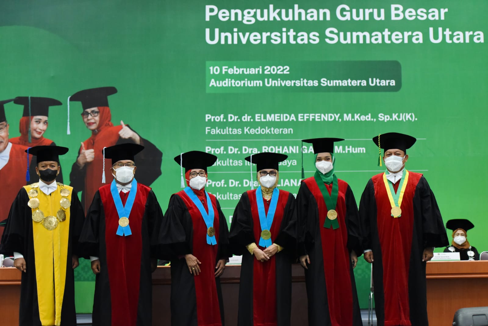 Rektor Dr Muryanto Kukuhkan 4 Profesor USU
