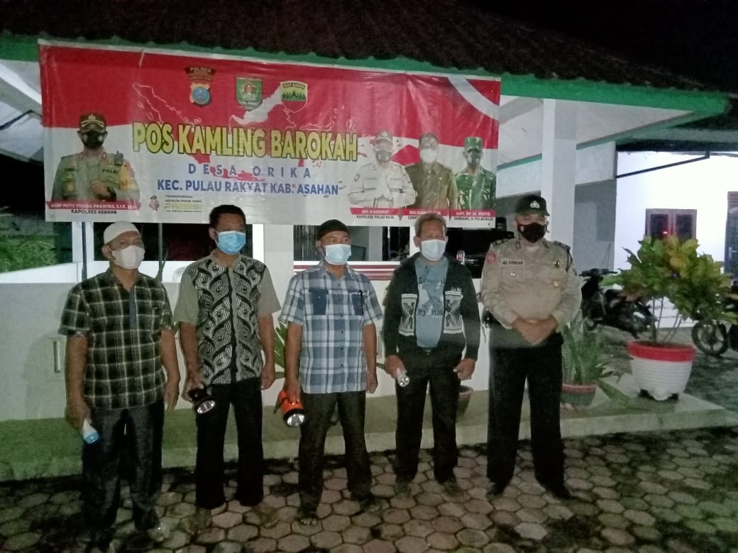 Terciptanya Situasi Kamtibmas yang Kondusif, Polsek Pulau Raja Polres Asahan Giat Sambang ke Pos Kamling Barokah Desa Orika