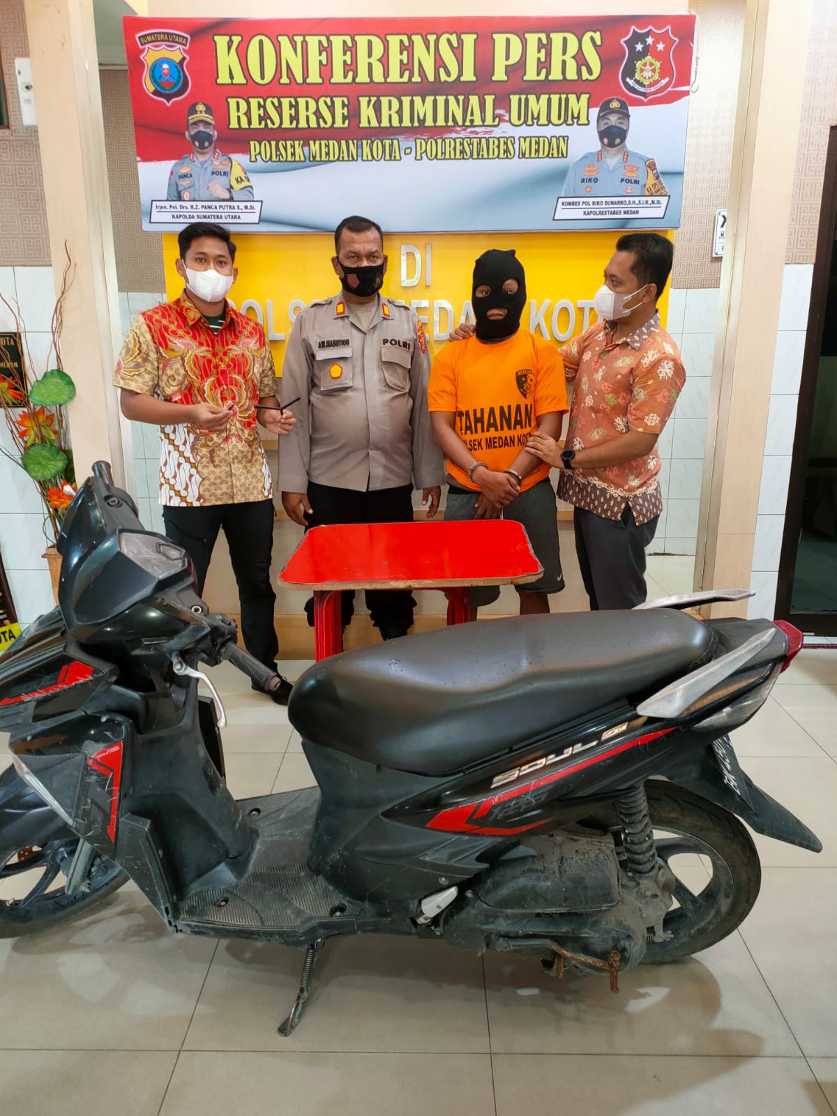 Pelaku Curanmor Dibekuk Tekab Polsek Medan Kota