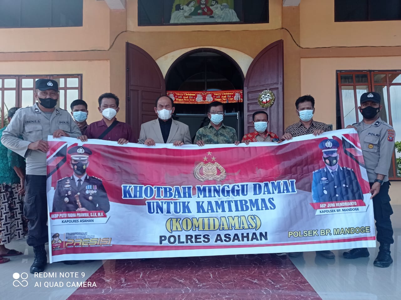 Jalin Komunikasi Harmonis dengan Umat Nasrani, Personel Polsek BP Mandoge Laksanakan Komidamas di Gereja GMI Saut Maraja