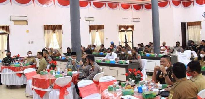 Bupati dan Kapolres Labuhanbatu Gelar Rakor Pelaksanaan 3T Penanganan Covid-19