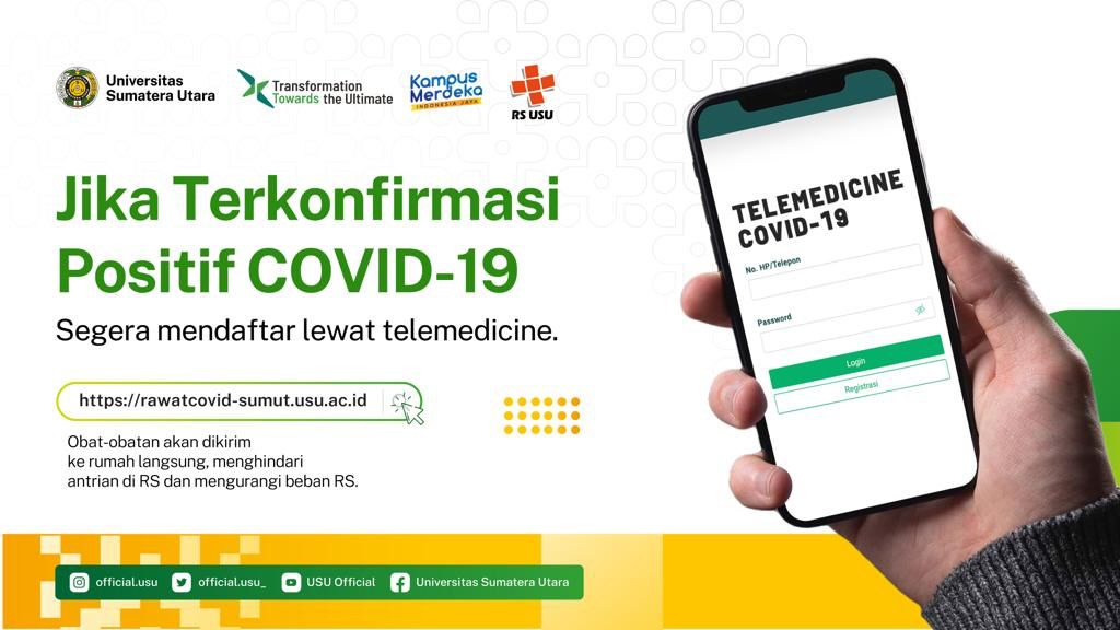 Telemedicine Covid-19 USU Sediakan Konsultasi dan Obat Gratis