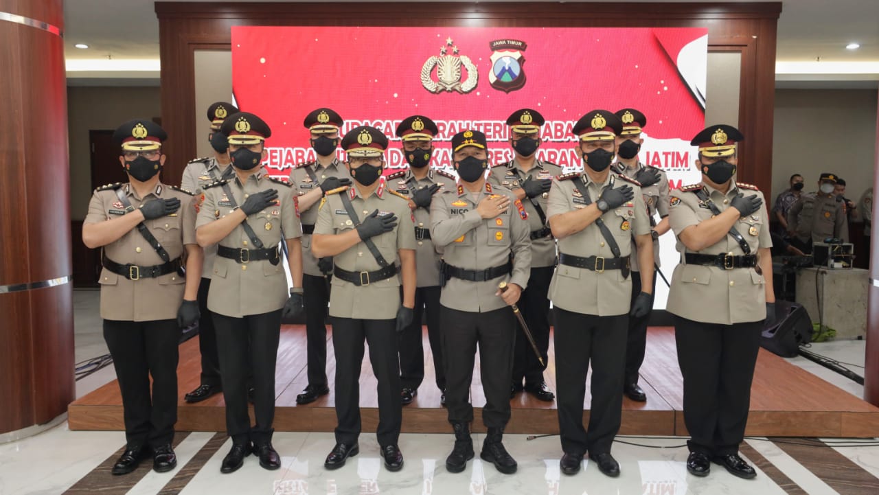 Kapolda Jatim Pimpin Sertijab Dua Pejabat Utama dan Empat Kapolres, Ini Daftar Namanya