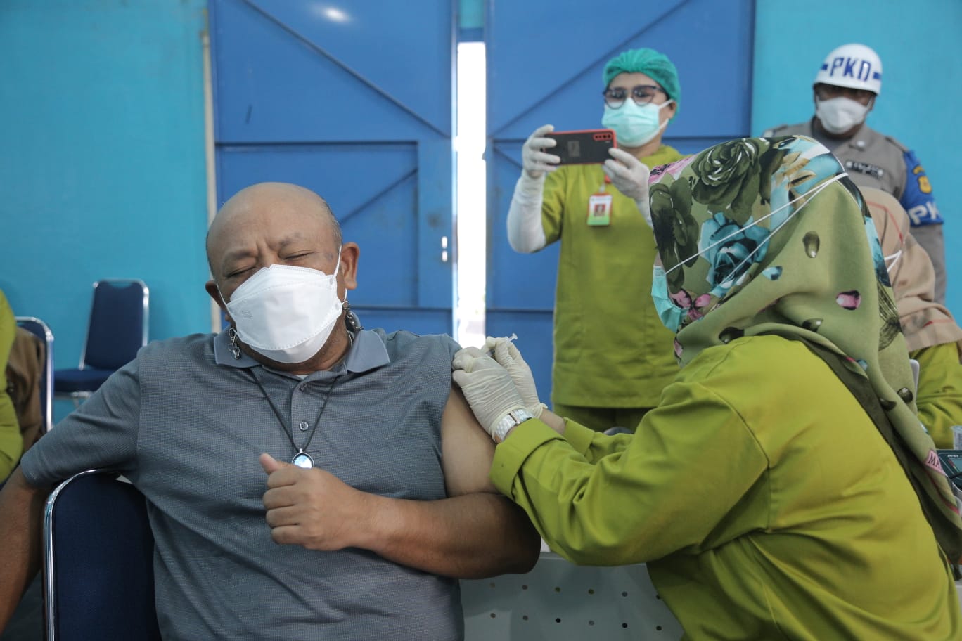 Dukung Pencegahan Penyebaran Covid, 313 Pegawai PLN UIW Sumut Laksanakan Vaksin Booster
