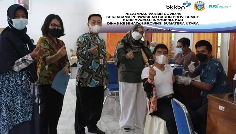 Tekan Laju Penyebaran Covid-19, BKKBN Sumut Bersama Mitra BSI dan Dinkes Sumut Gelar Vaksin