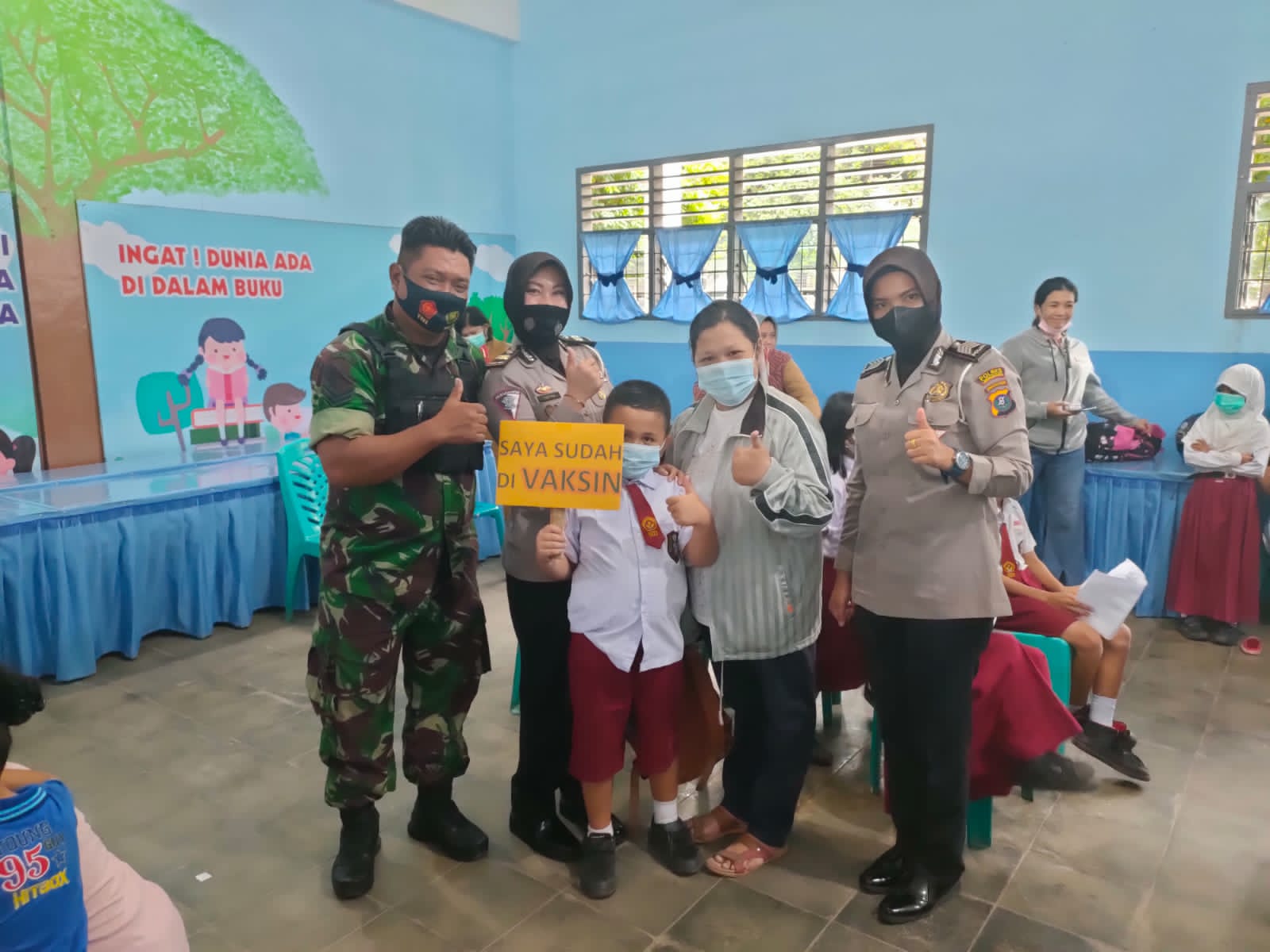 Kejar Percepatan Vaksinasi Anak Sat Lantas Polres Labuhan Batu Melaksanakan DIKMAS MOBILE