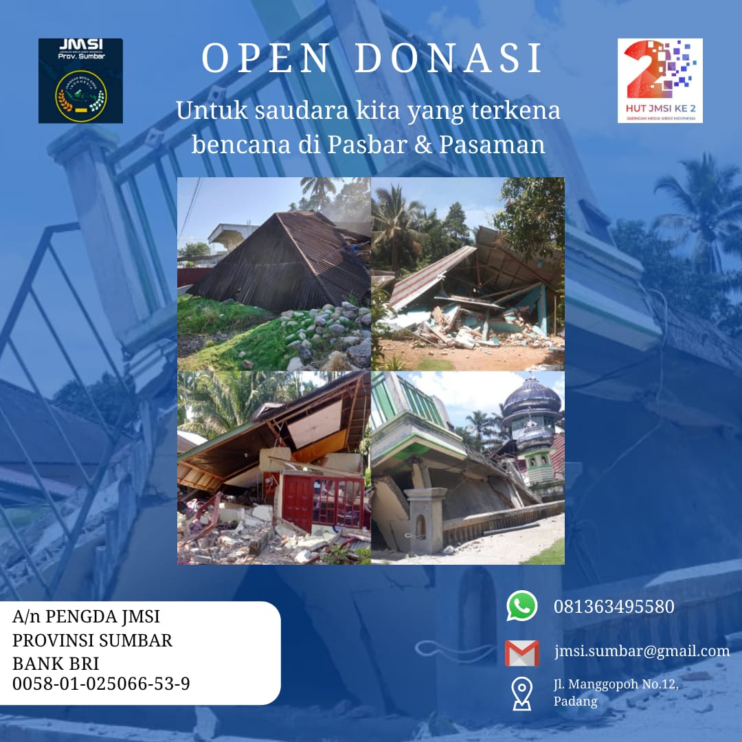 Kelurga Besar JMSI Lakukan Aksi Donasi Untuk Korban Gempa di Sumbar