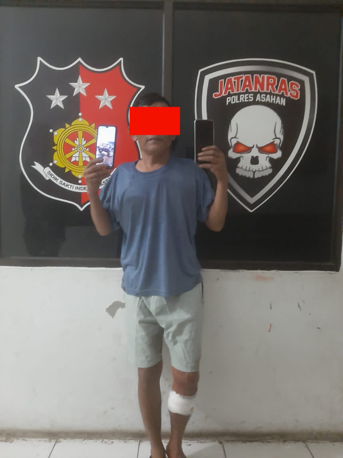 Unit Jatanras Sat Reskrim Polres Asahan Tembak Kaki Residivis  Curat