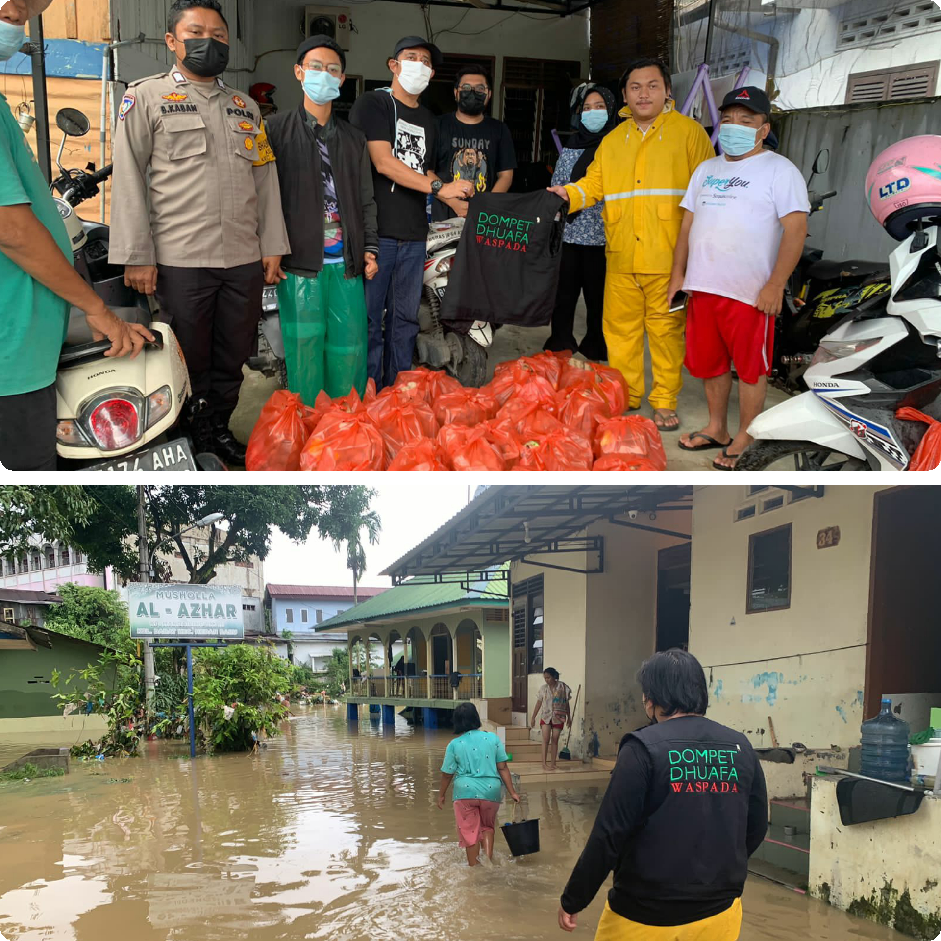 DD Waspada Salurkan Paket Sembako Untuk Warga Terdampak Banjir di Medan Baru