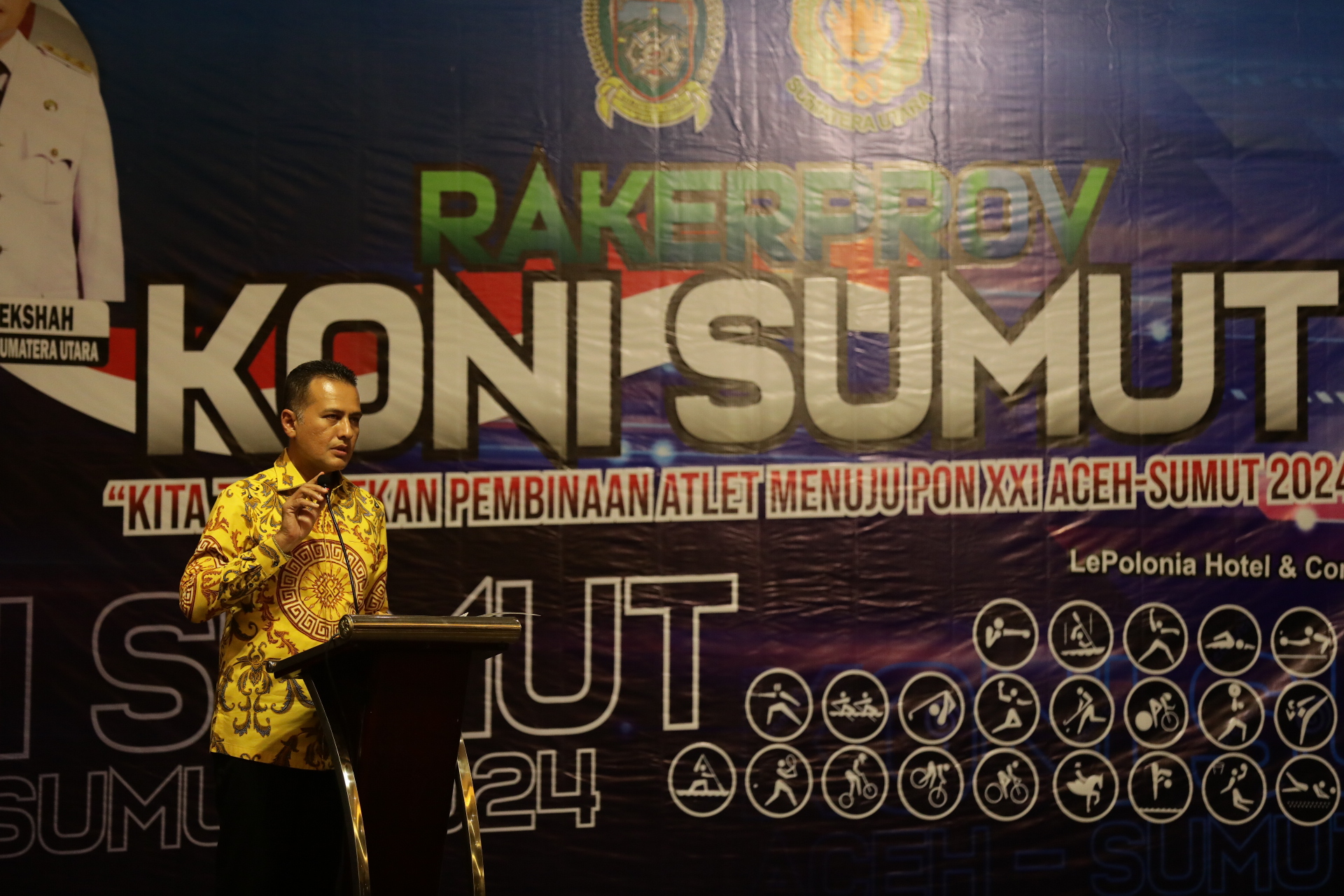 Musa Rajekshah Buka Rakeprov KONI Sumut, Persiapan PON Sumut Libatkan 500 Atlet dan 200 Pelatih