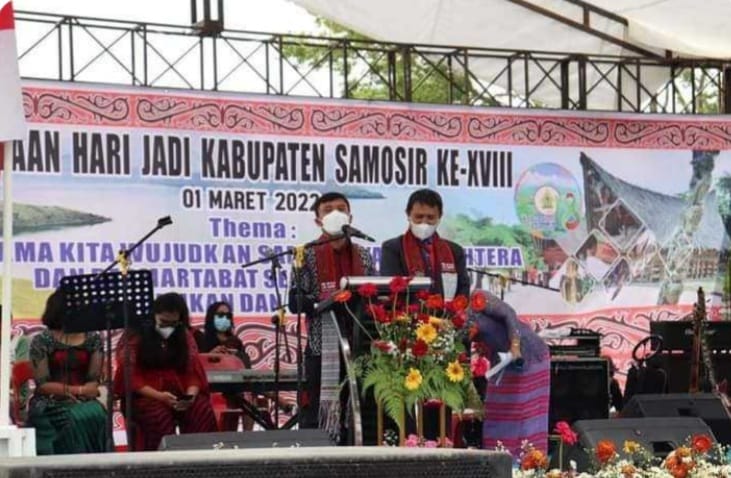 Wakil Bupati Toba Hadiri Hari Jadi ke-XVIII Kabupaten Samosir