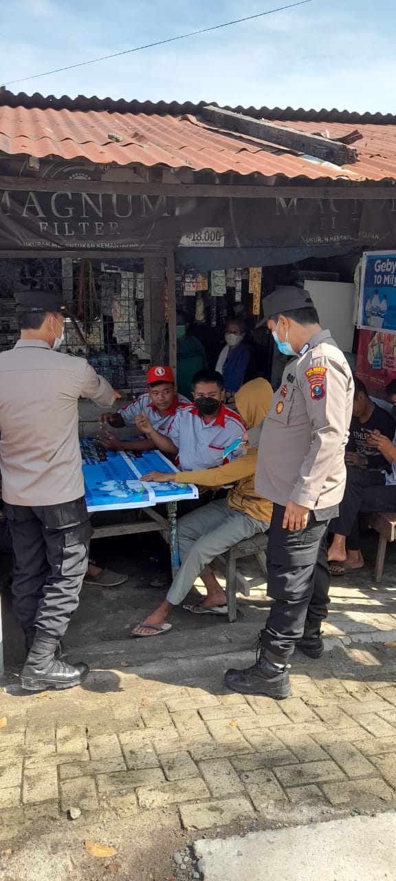Sat Binmas Polresta Deli Serdang Lakukan Penyuluhan Kamtibmas dan Pencegahan Penyebaran Covid-19