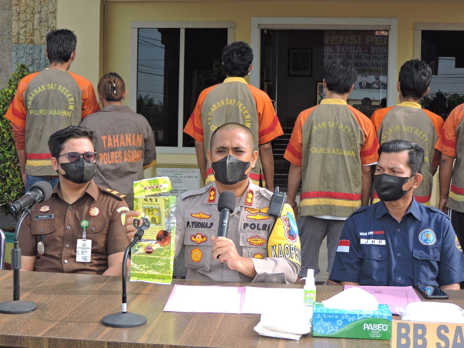 Kapolres Asahan Amankan 48 Orang Tersangka dan 70.5 Gram Narkotika Jenis Sabu Dalam Operasi Antik 2022