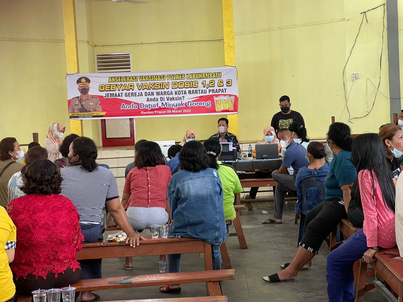 Akselerasi Vaksinasi Polres Labuhanbatu Vaksin Jemaat Gereja Rantau Prapat